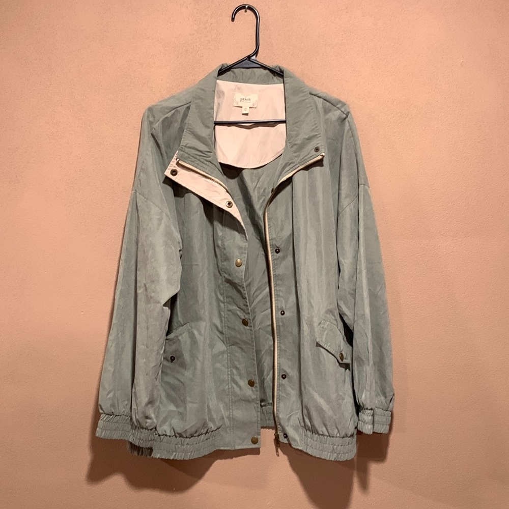 Perch by Blu Pepper light green jacket.
